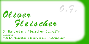 oliver fleischer business card